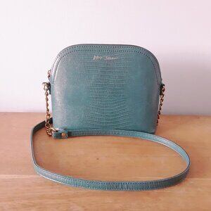 Betsey Johnson Faux Croc Leather Crossbody Bag